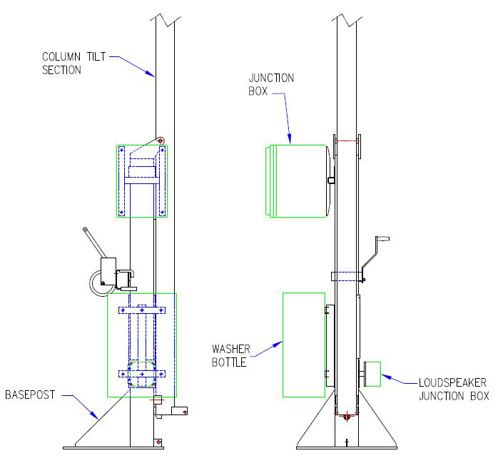 Column - Box Mounting Brackets
